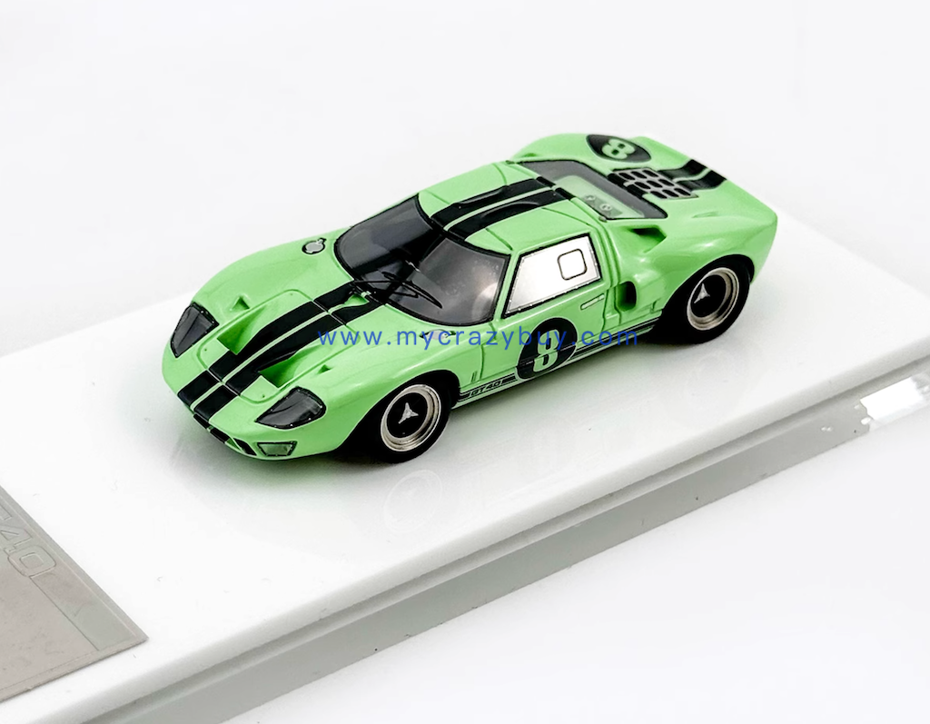 MY64 1:64 Green #8 GT GT40 MK1 Racing Sports Model Diecast Resin Car New Collection