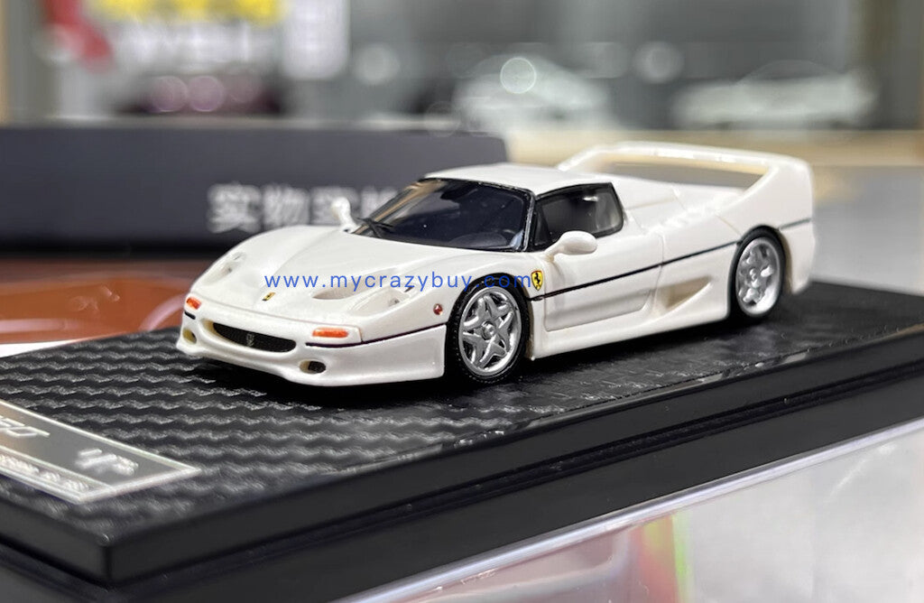 NA 1:64 White F50 Racing Sports Model Diecast Resin Car New Collection