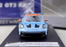 Load image into Gallery viewer, SW 1:64 Blue Gulf 992 GT3 RS Sports Model Diecast Metal Car New Collection
