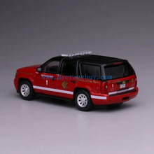 Load image into Gallery viewer, 1:64 596 Red Tahoe Battalion Chief Chicago Fire Model Diecast Metal Car New Collection
