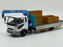 Load image into Gallery viewer, GCD 1:64 White Blue Fuso Fighter Crane Truck Model Diecast Metal Car New Collection
