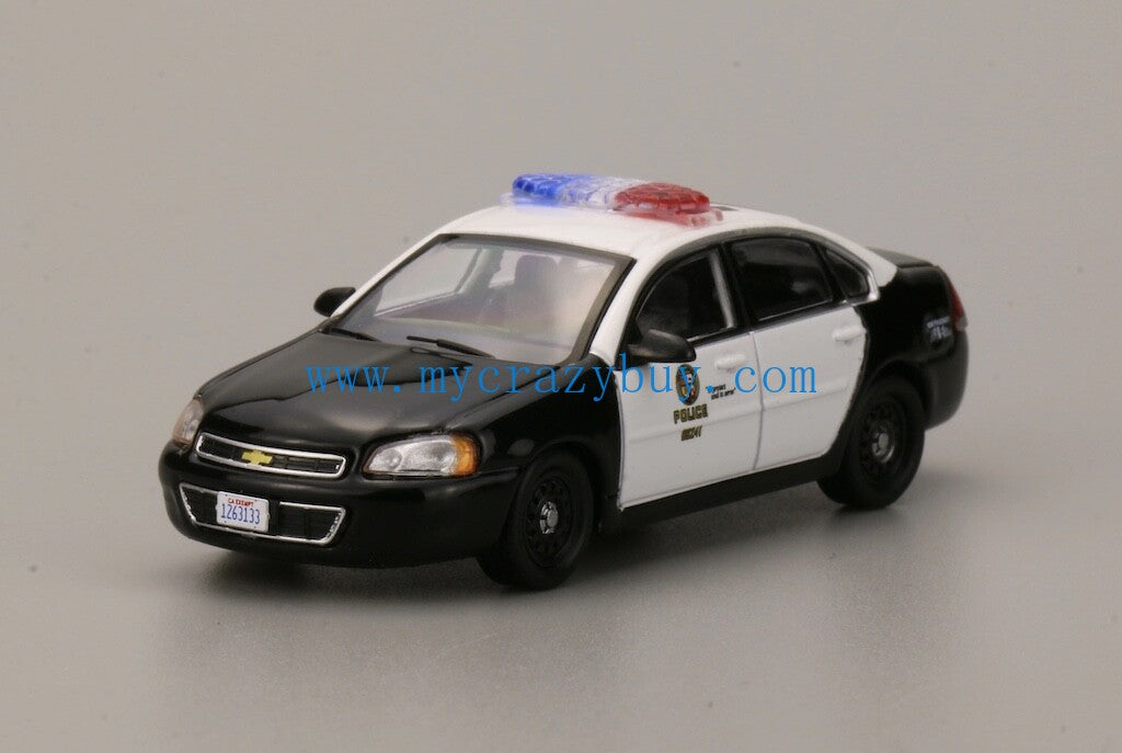 1:64 596 IMPALA LAPD Los Angeles LA Police Sedan Model Diecast Metal Car New Collection