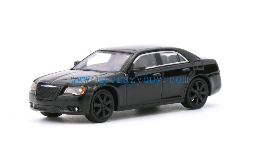 596 1:64 Black 2013 300C SRTV8 Muscle Sports Sedan Model Diecast Metal Car