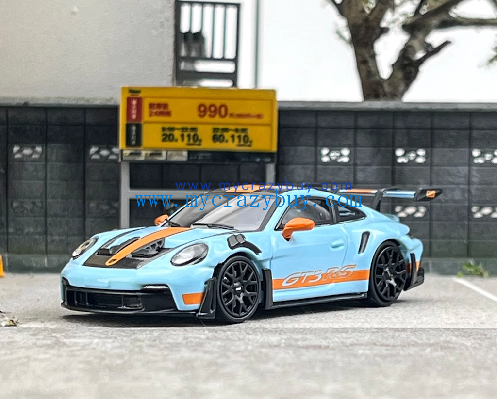SW 1:64 Blue 992 GT3 RS Sports Model Diecast Metal Car New Collection