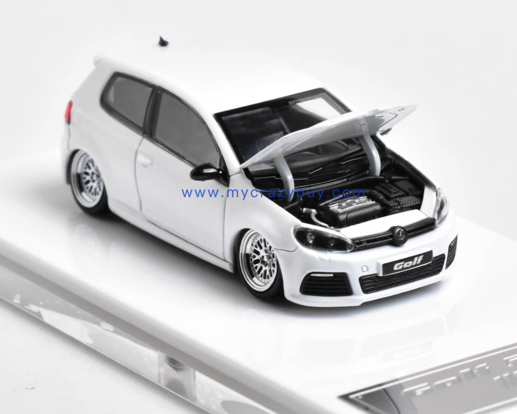 Maxwell 1:64 HEC White VW Golf GTI MK6 BBS Sports Model Diecast Metal Car New Collection
