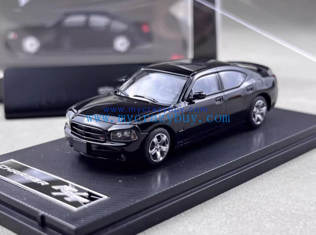 Rollin 1:64 2008 Black Charger Police Muscle Sport Model Diecast Metal Car New Collection
