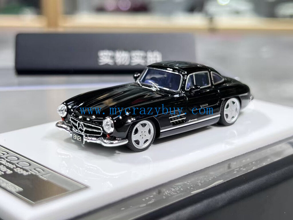 MY64 1:64 Black 1996 AMG 300SL Classic Sports Model Diecast Resin Car New Collection