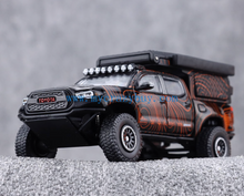 Load image into Gallery viewer, GCD 1:64 Black TACOMA Camper Pickup ORV Sports Model Diecast Metal Car New Collection
