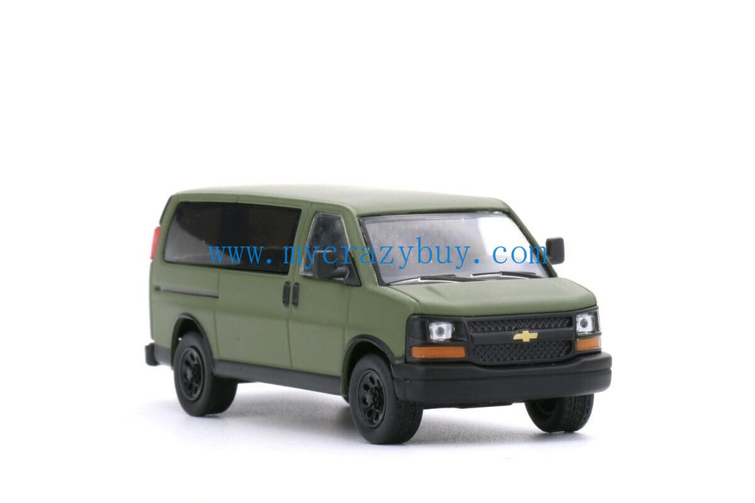 1:64 596Model Green Express 3500 Van Model Diecast Metal Car New Collection