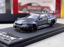 Load image into Gallery viewer, FS 1:64 Gray JDM Skyline GTR R34 #1 Sports Model Diecast Metal Car New Collection
