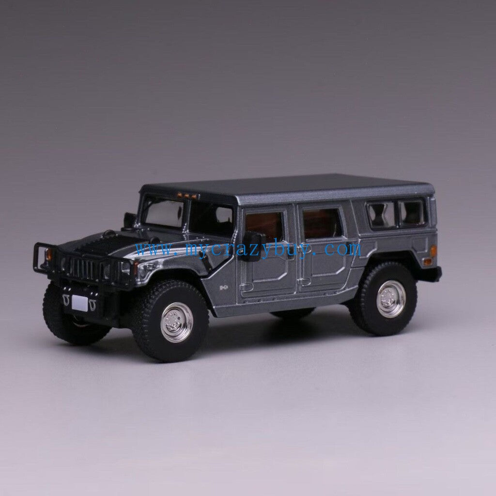 1:64 596 Gray H1 SUV Off Road ORV Sports Model Diecast Metal Car New Collection
