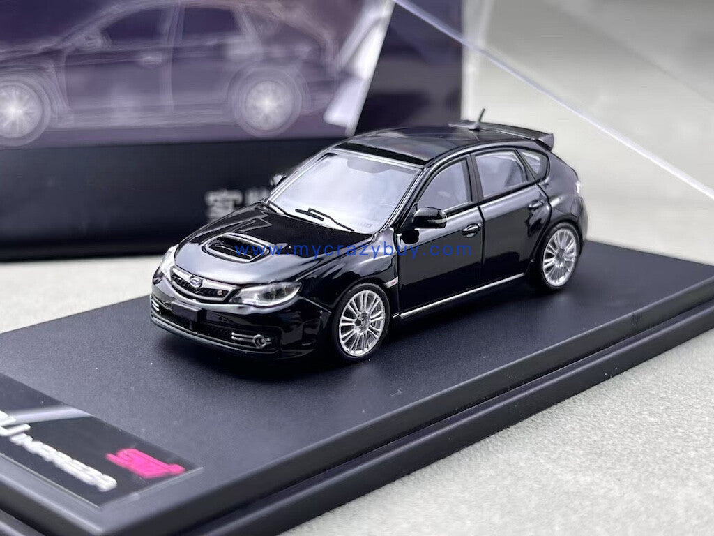 FR 1:64 Black JDM 2009 Impreza WRX STi 10 X Sport Model Diecast Metal Car New Collection