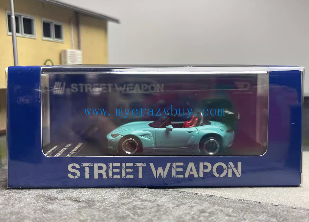 SW 1:64 Blue Miata MX5 Pandem Roadster Sports Model Diecast Metal Car New Collection