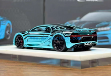 Load image into Gallery viewer, LJM 1:64 Black Blue Chiron Racing Sports Model Diecast Resin Car New Collection
