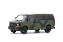 Load image into Gallery viewer, 1:64 596Model Green Camo Express 3500 Van Model Diecast Metal Car New Collection
