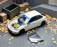 Load image into Gallery viewer, MH 1:64 White JDM Civic Type R EK9 Spoon Sports Model Diecast Metal Car New Collection
