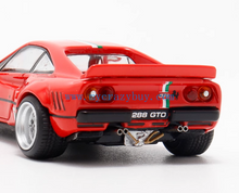 Load image into Gallery viewer, HM 1:64 Red Stripe 288 GTO Widebody Racing Sports Model Diecast Metal Car New Collection
