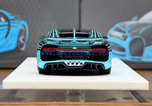 Load image into Gallery viewer, LJM 1:64 Black Blue Chiron Racing Sports Model Diecast Resin Car New Collection
