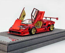 Load image into Gallery viewer, Topart 1:64 Plating Red LBWK Countach Sports Model Diecast Metal Car New Collection
