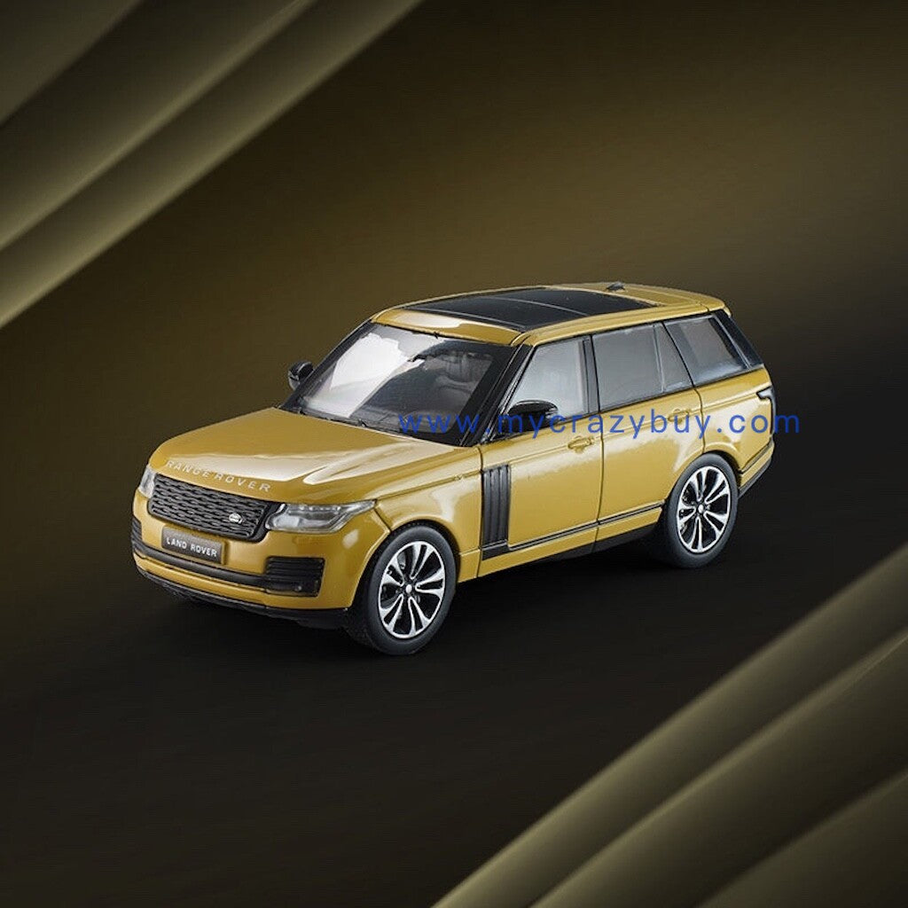 Enchery 1:64 Yellow Range Rover Luxury SUV Sports Model Diecast Metal Car New Collection