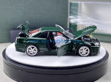 Load image into Gallery viewer, PGM 1:64 Green Skyline GTR R34 Z-Tune Round Sports Model Diecast Metal Car New Collection
