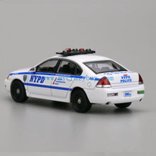 Load image into Gallery viewer, 1:64 596 White IMPALA NYPD New York Police Sedan Model Diecast Metal Car New Collection
