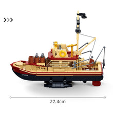 Load image into Gallery viewer, 592PCS MOC Fishing Boat Figure Model Toy Building Block Brick Gift Kids Compatible Lego 1:320
