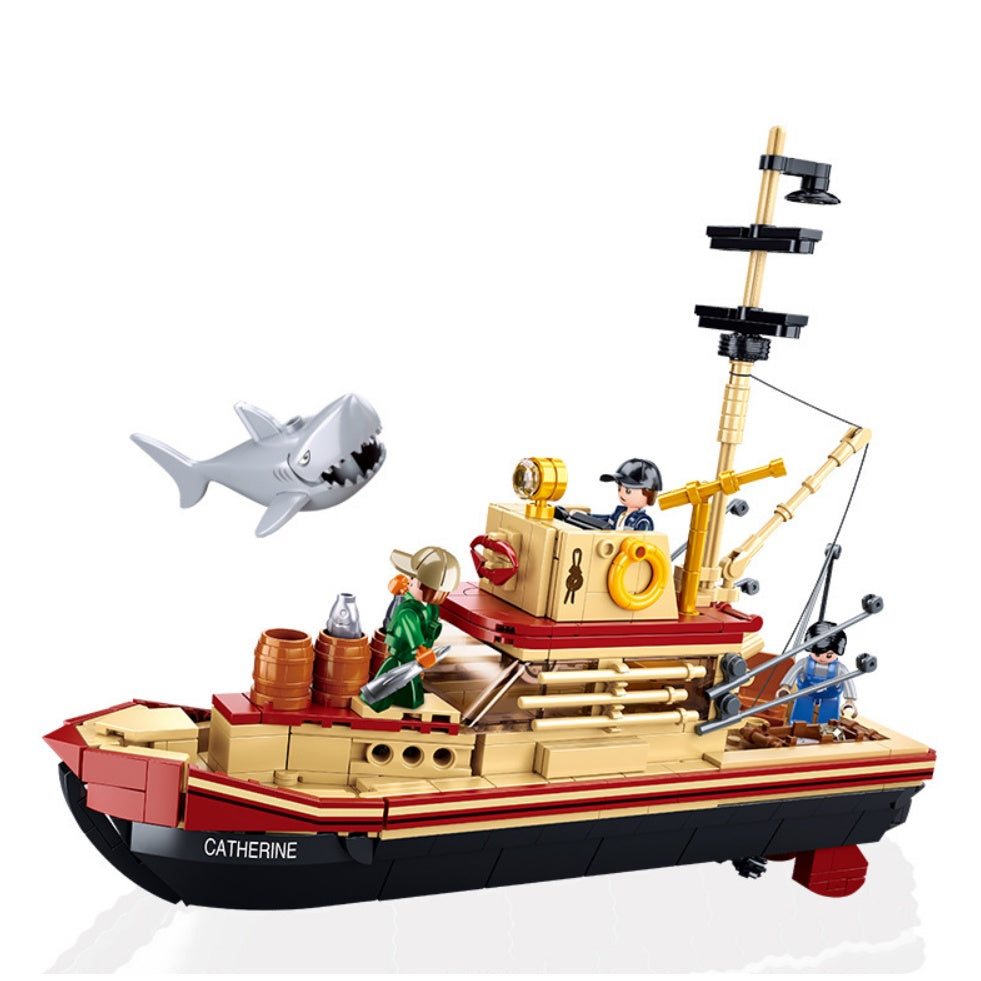 592PCS MOC Fishing Boat Figure Model Toy Building Block Brick Gift Ki –  mycrazybuy store
