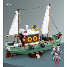 Load image into Gallery viewer, 610PCS MOC Fishing Boat Figure Model Toy Building Block Brick Gift Kids Compatible Lego 1:350
