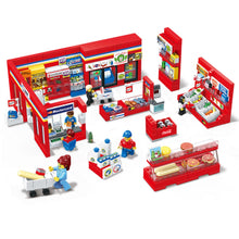 Load image into Gallery viewer, 845PCS MOC City Super Market Shop Store Figure Scene Model Toy Building Block Brick Gift Kids DIY Compatible Lego
