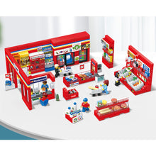 Load image into Gallery viewer, 845PCS MOC City Super Market Shop Store Figure Scene Model Toy Building Block Brick Gift Kids DIY Compatible Lego
