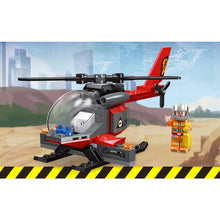 Load image into Gallery viewer, 353PCS MOC City Fire Control Engine Boat Command Helicopter Figure Model Toy Building Block Brick Gift Kids DIY
