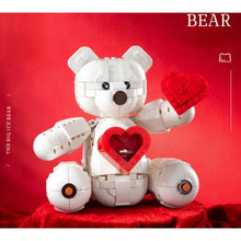 Load image into Gallery viewer, 693PCS MOC Express Love Valentine White Bear Cute Storage Ring Box Model Toy Building Block Brick Gift Kids DIY Compatible Lego

