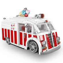 Load image into Gallery viewer, 1078PCS MOC City Ice Cream Truck Van Vending Car Model Toy Buiding Block Brick Gift Kids DIY Compatible Lego
