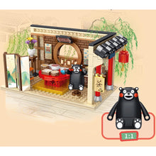 Load image into Gallery viewer, 350PCS MOC Cartoon Kumamon Bear Morning Tea House Shop Figure Model Toy Building Block Brick Gift Kids DIY Compatible Lego
