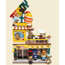 Load image into Gallery viewer, 1156PCS MOC City Street Cute Bear Convenience Store Shop Minimart Figure Model Toy Building Block Brick Gift Kids DIY Compatible Lego
