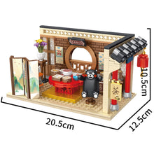 Load image into Gallery viewer, 350PCS MOC Cartoon Kumamon Bear Morning Tea House Shop Figure Model Toy Building Block Brick Gift Kids DIY Compatible Lego
