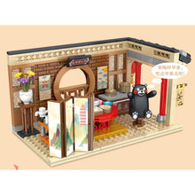 Load image into Gallery viewer, 350PCS MOC Cartoon Kumamon Bear Morning Tea House Shop Figure Model Toy Building Block Brick Gift Kids DIY Compatible Lego
