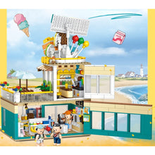 Load image into Gallery viewer, 1156PCS MOC City Street Cute Bear Convenience Store Shop Minimart Figure Model Toy Building Block Brick Gift Kids DIY Compatible Lego
