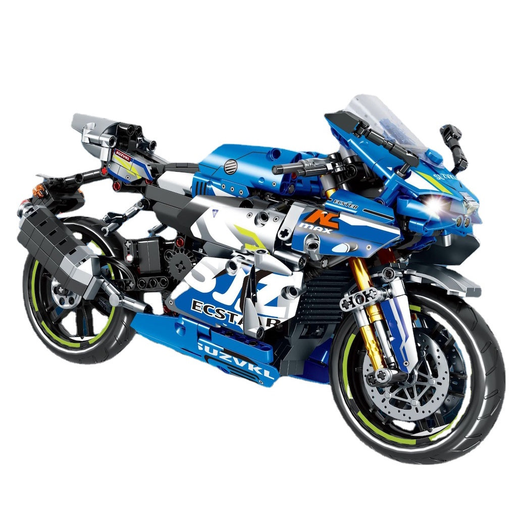 823PCS MOC Technic Speed Racing Sports GSX Motorcycle Motor Bike Model Toy Building Block Brick Gift Kids DIY Compatible Lego