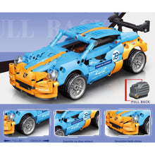 Load image into Gallery viewer, 358PCS MOC Technic Speed Pull Back Blue Racing Sports Car Model Toy Building Block Brick Gift Kids DIY Set New 1:22 Compatible Lego
