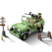 Load image into Gallery viewer, 834PCS Military WW2 Scene Willie Bantam 40 BRC Jeep Figure Model Toy Building Block Brick Gift Kids DIY Set New Compatible Lego
