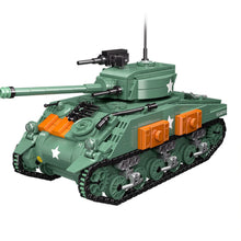 Load image into Gallery viewer, 740PCS MOC Military M4 Sherman Medium Tank Figure Model Toy Building Block Brick Gift Kids DIY Set New 1:35 Compatible Lego
