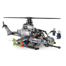 Load image into Gallery viewer, 512PCS Military WW2 Cobra Helicopter UH-1 Iroquois Figure Model Toy Building Block Brick Gift Kids DIY Set New Compatible Lego
