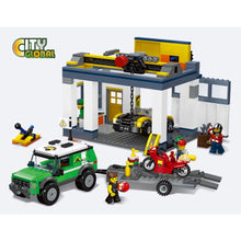 Load image into Gallery viewer, 630PCS MOC City Car Repair Shop Figure Model Toy Building Block Brick Gift Kids DIY Set New Compatible Lego

