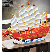 Load image into Gallery viewer, 2207PCS MOC Technic Traditional Dragon Sail Boat Ship Model Toy Building Block Brick Gift Kids DIY Set New Compatible Lego
