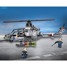 Load image into Gallery viewer, 512PCS Military WW2 Cobra Helicopter UH-1 Iroquois Figure Model Toy Building Block Brick Gift Kids DIY Set New Compatible Lego
