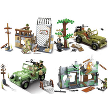 Load image into Gallery viewer, 834PCS Military WW2 Scene Willie Bantam 40 BRC Jeep Figure Model Toy Building Block Brick Gift Kids DIY Set New Compatible Lego
