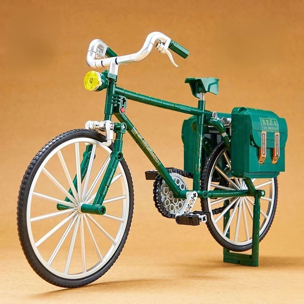 464PCS MOC Technic Vintage Classic Retro Mail Delivery Bicycle Bike Model Toy Building Block Brick Gift Kids DIY Compatible Lego