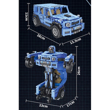 Load image into Gallery viewer, MOC Pull Back G Class HUMMER H2 SUV Car Transformer Robot Mecha Figure Model Toy Building Block Brick Gift Kids DIY Set New Compatible Lego
